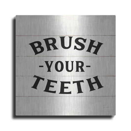 Luxe Metal Art 'Shiplap Bath III Less Distressed' by Sue Schlabach, Metal Wall Art