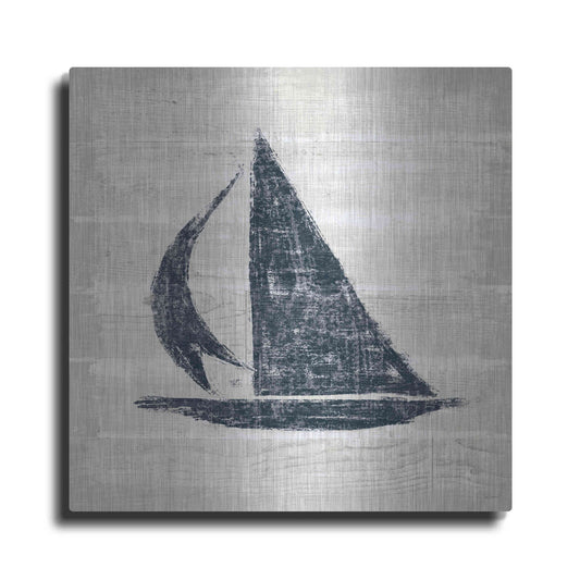 Luxe Metal Art 'Driftwood Coast II Blue' by Sue Schlabach, Metal Wall Art