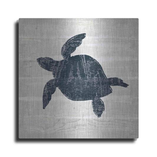 Luxe Metal Art 'Driftwood Coast III Blue' by Sue Schlabach, Metal Wall Art