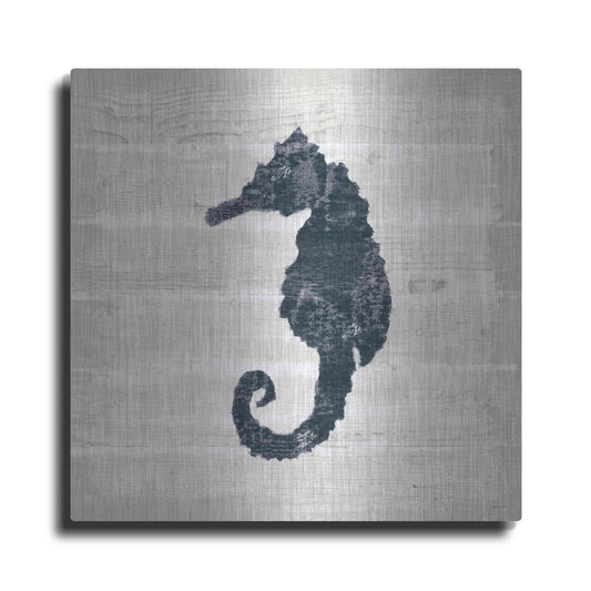 Luxe Metal Art 'Driftwood Coast VI Blue' by Sue Schlabach, Metal Wall Art