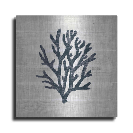 Luxe Metal Art 'Driftwood Coast VII Blue' by Sue Schlabach, Metal Wall Art