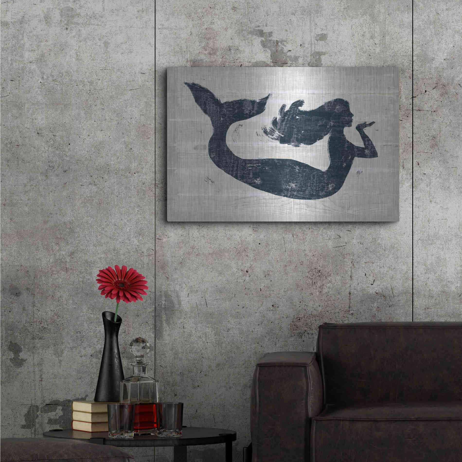 Luxe Metal Art 'Driftwood Coast IX Blue' by Sue Schlabach, Metal Wall Art,36x24