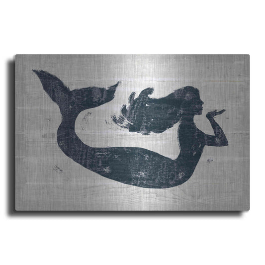 Luxe Metal Art 'Driftwood Coast IX Blue' by Sue Schlabach, Metal Wall Art