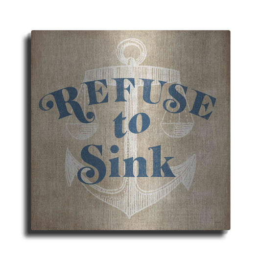 Luxe Metal Art 'Burlap World Map IV' by Sue Schlabach, Metal Wall Art