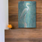 Luxe Metal Art 'Coastal Egret I Dark' by Sue Schlabach, Metal Wall Art,12x16