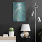 Luxe Metal Art 'Coastal Egret I Dark' by Sue Schlabach, Metal Wall Art,16x24