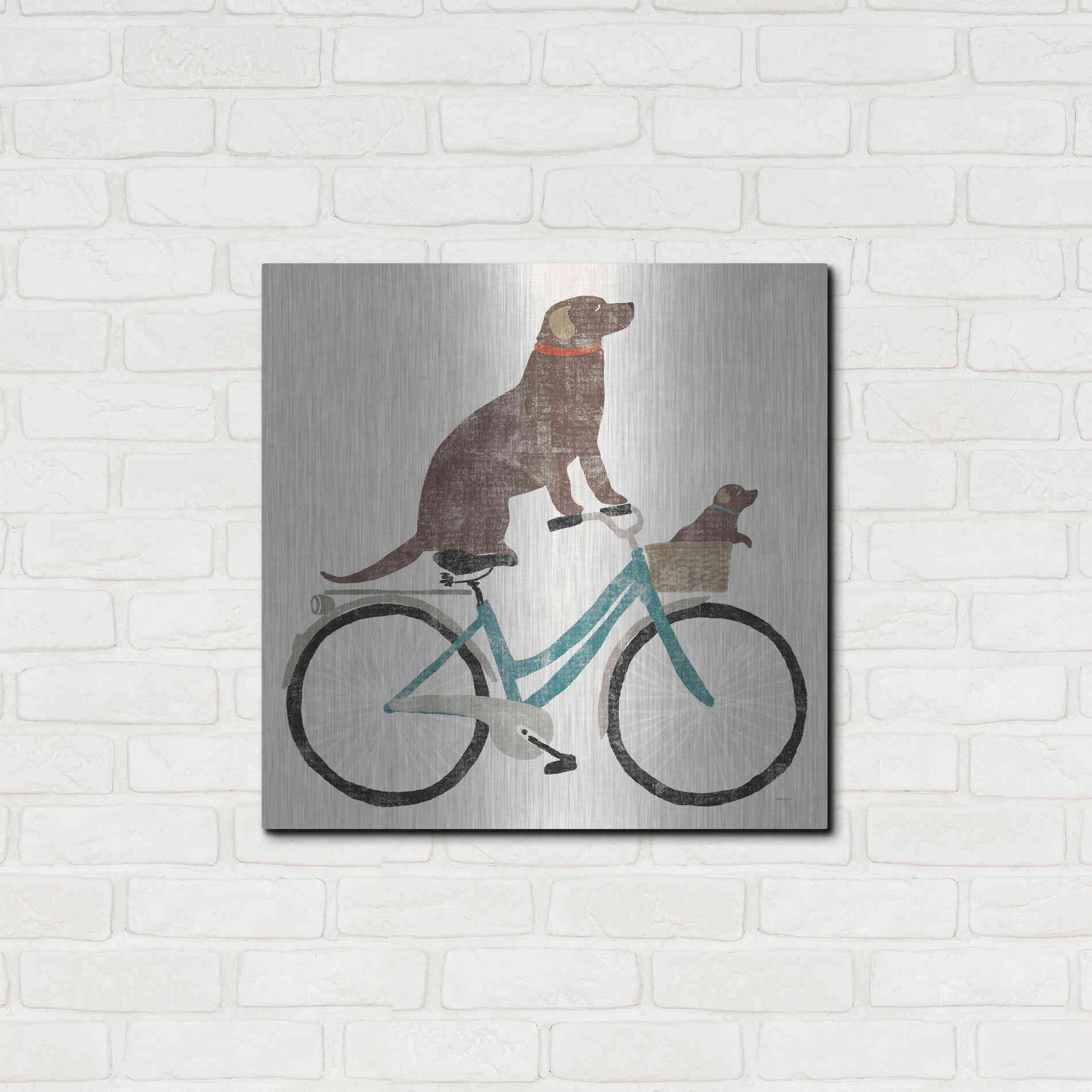 Luxe Metal Art 'Lab Ride' by Sue Schlabach, Metal Wall Art,24x24