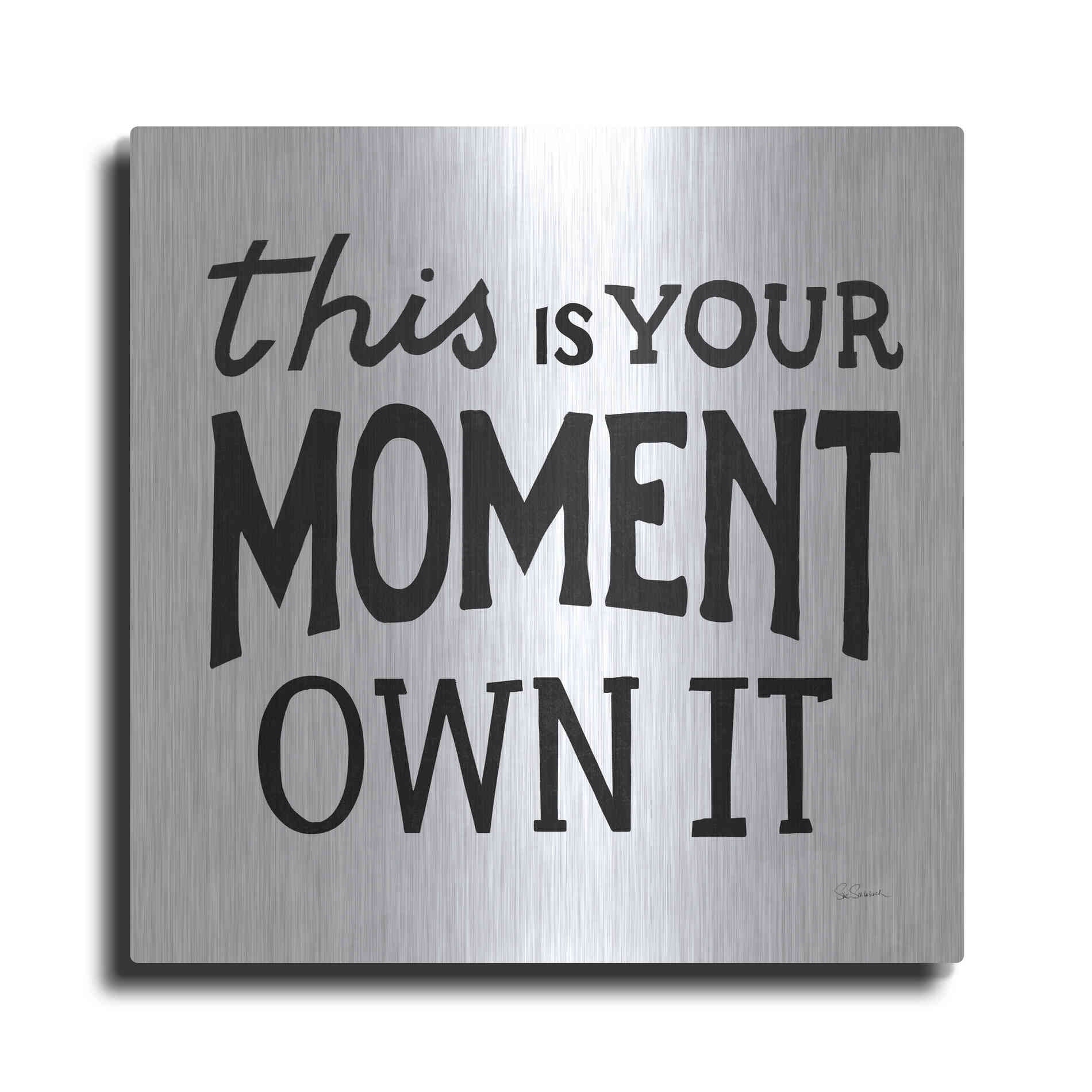 Luxe Metal Art 'This Moment Black' by Sue Schlabach, Metal Wall Art