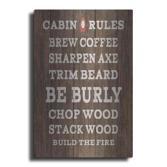 Luxe Metal Art 'Cabin Life V Dark Wood' by Sue Schlabach, Metal Wall Art