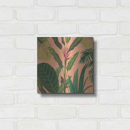 Luxe Metal Art 'Dramatic Tropical II Boho' by Sue Schlabach, Metal Wall Art,12x12