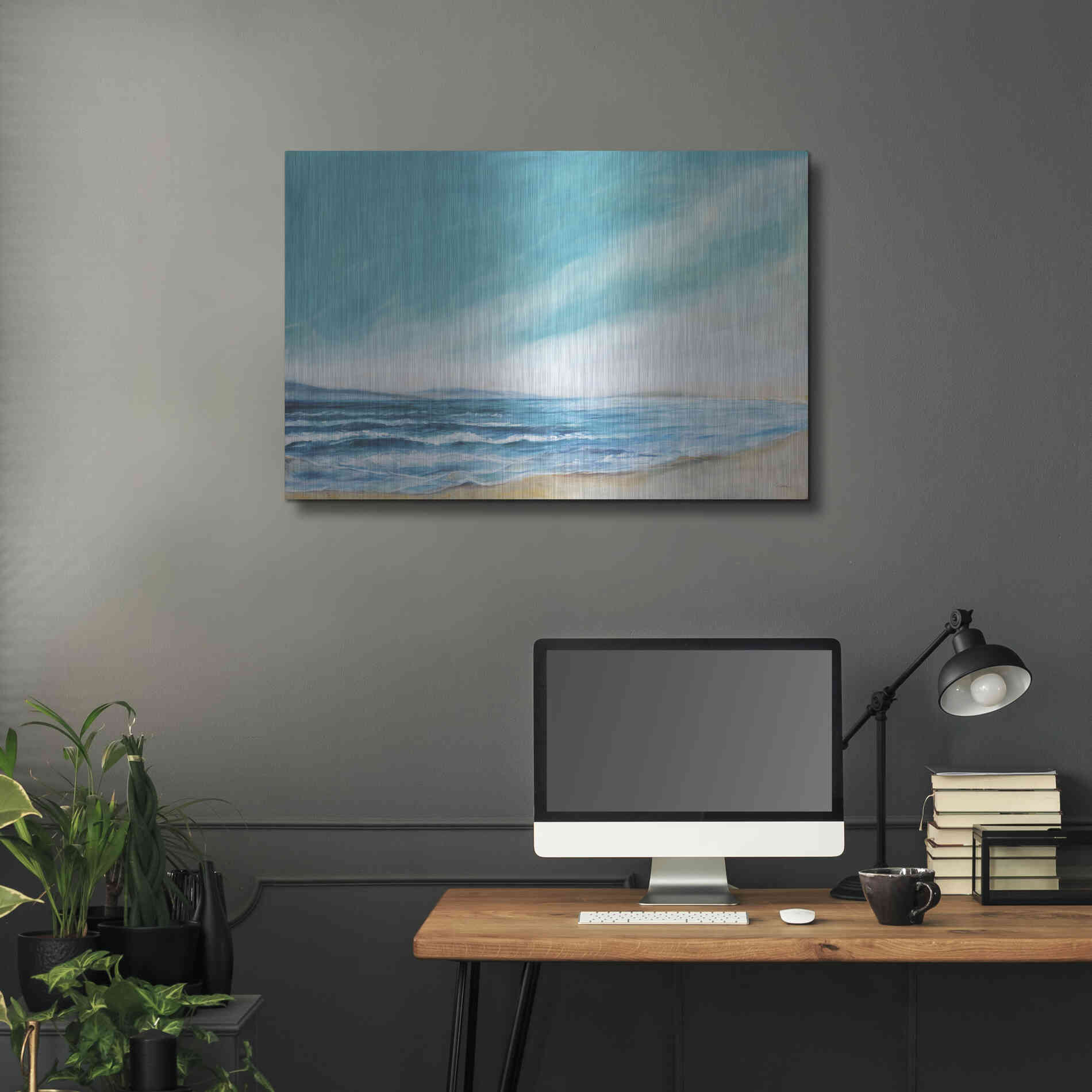 Luxe Metal Art 'Islands and Waves' by Sue Schlabach, Metal Wall Art,36x24