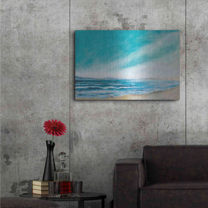 Luxe Metal Art 'Islands and Waves' by Sue Schlabach, Metal Wall Art,36x24