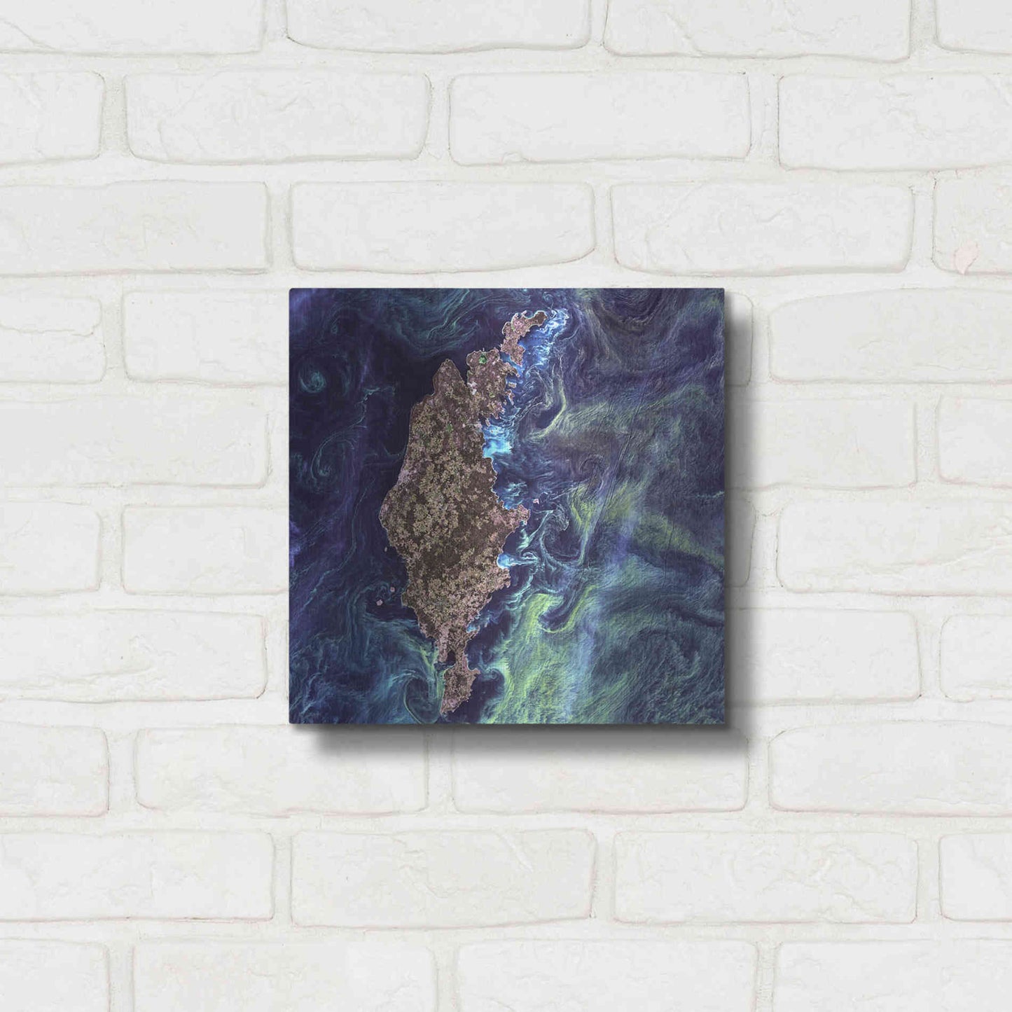 Luxe Metal Art 'Earth As Art: Van Gogh From Space' Metal Wall Art,12x12
