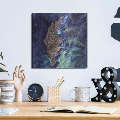 Luxe Metal Art 'Earth As Art: Van Gogh From Space' Metal Wall Art,12x12