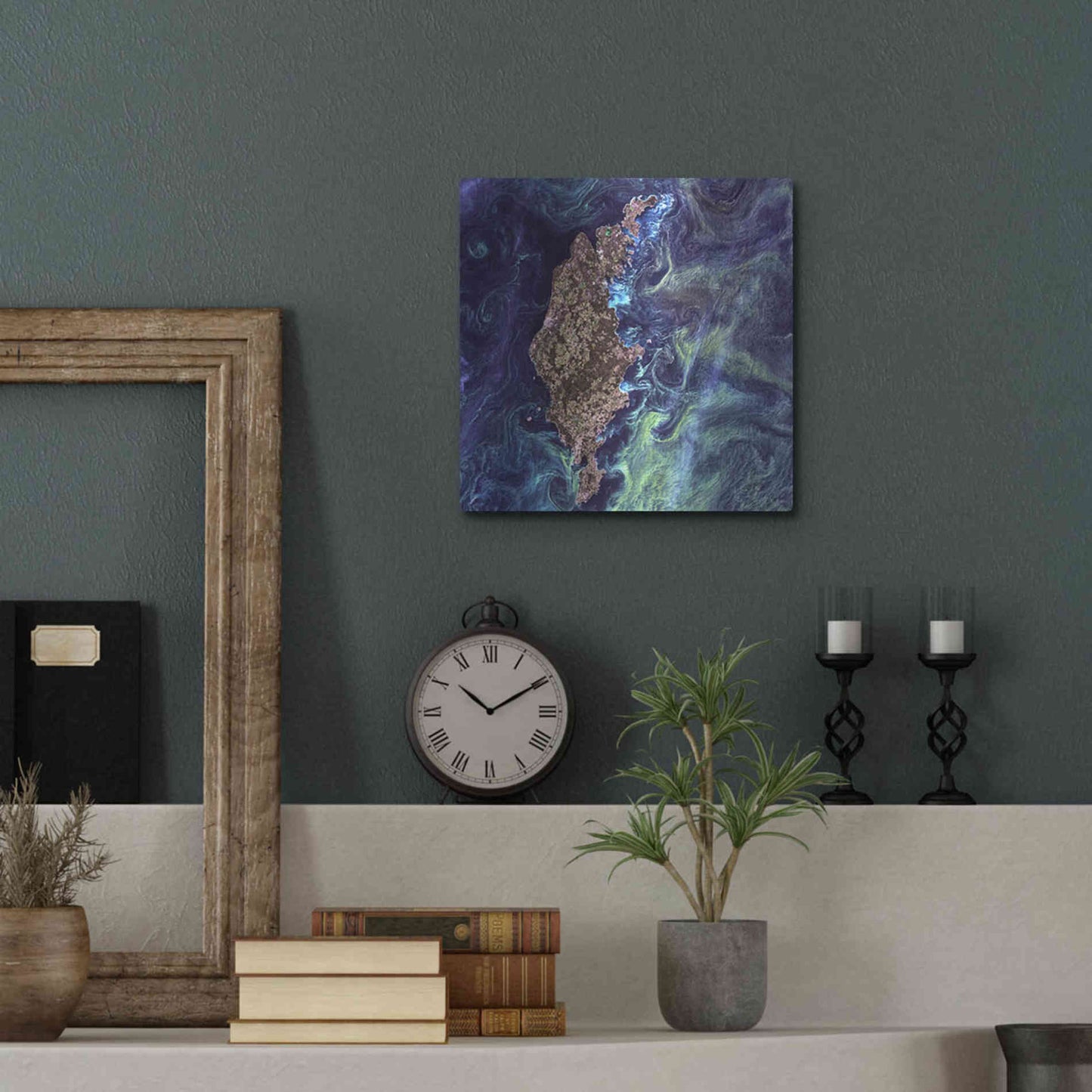 Luxe Metal Art 'Earth As Art: Van Gogh From Space' Metal Wall Art,12x12