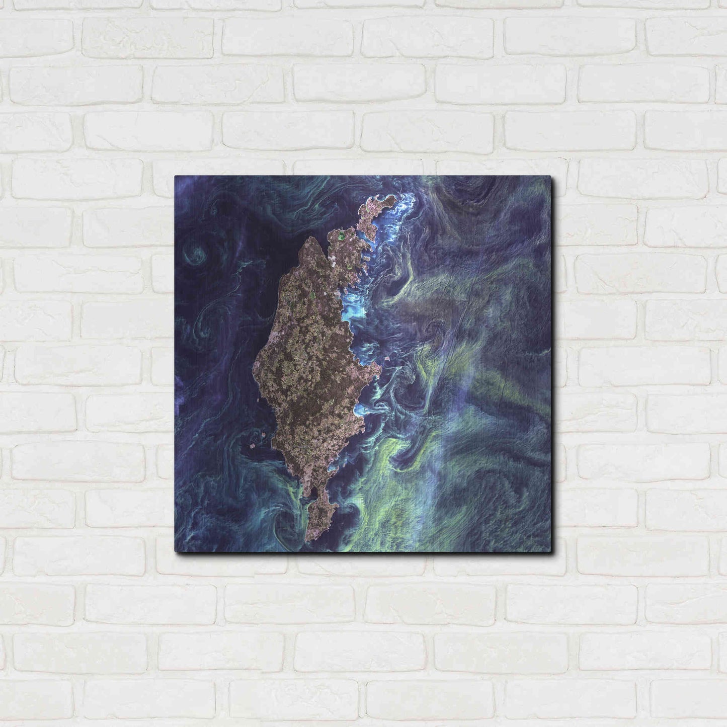 Luxe Metal Art 'Earth As Art: Van Gogh From Space' Metal Wall Art,24x24