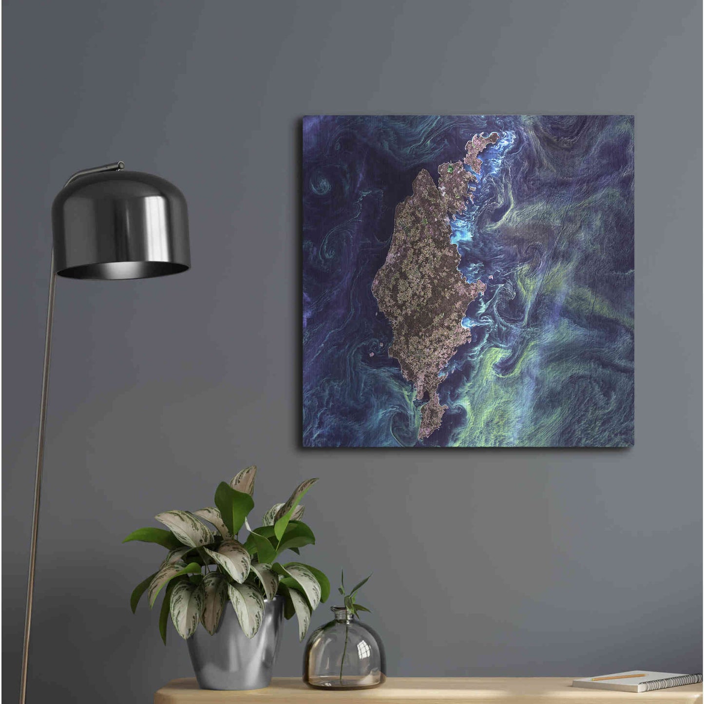 Luxe Metal Art 'Earth As Art: Van Gogh From Space' Metal Wall Art,24x24