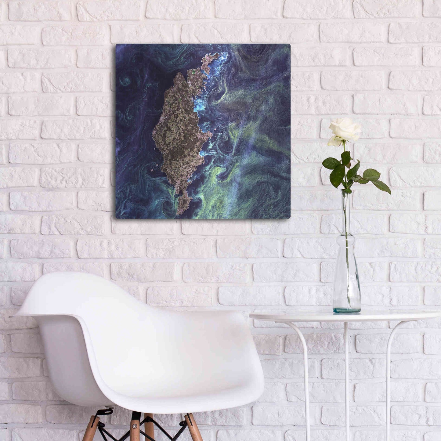 Luxe Metal Art 'Earth As Art: Van Gogh From Space' Metal Wall Art,24x24