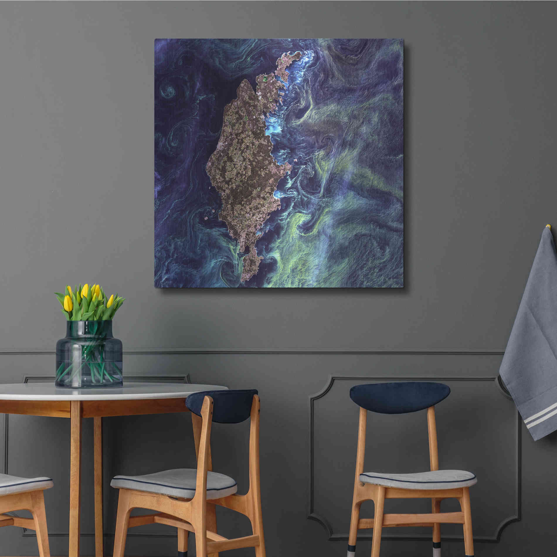 Luxe Metal Art 'Earth As Art: Van Gogh From Space' Metal Wall Art,36x36