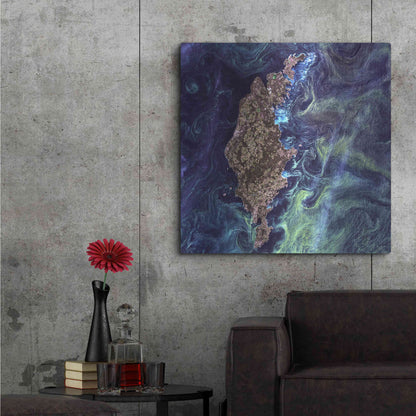 Luxe Metal Art 'Earth As Art: Van Gogh From Space' Metal Wall Art,36x36