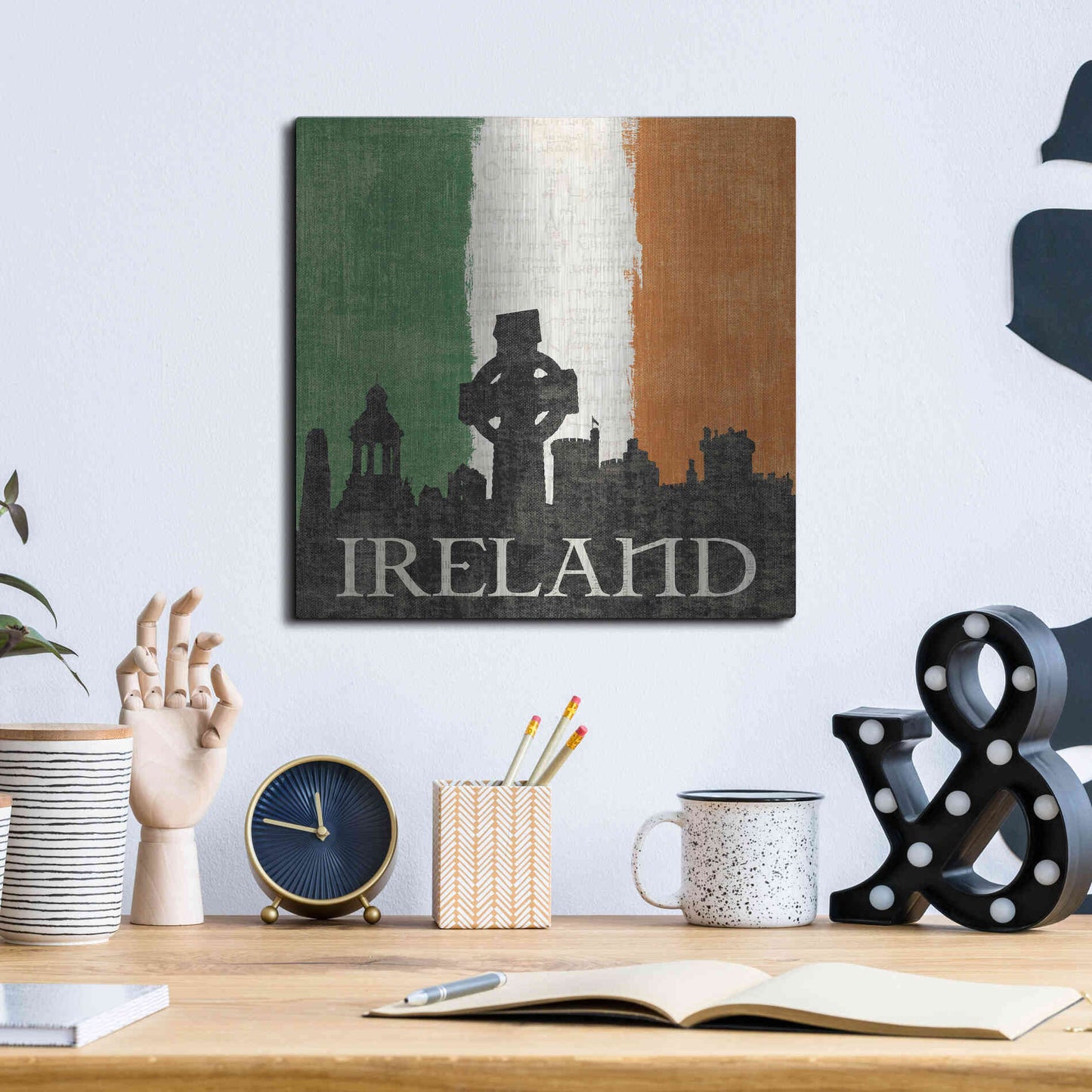 Luxe Metal Art 'Ireland' by Moira Hershey, Metal Wall Art,12x12