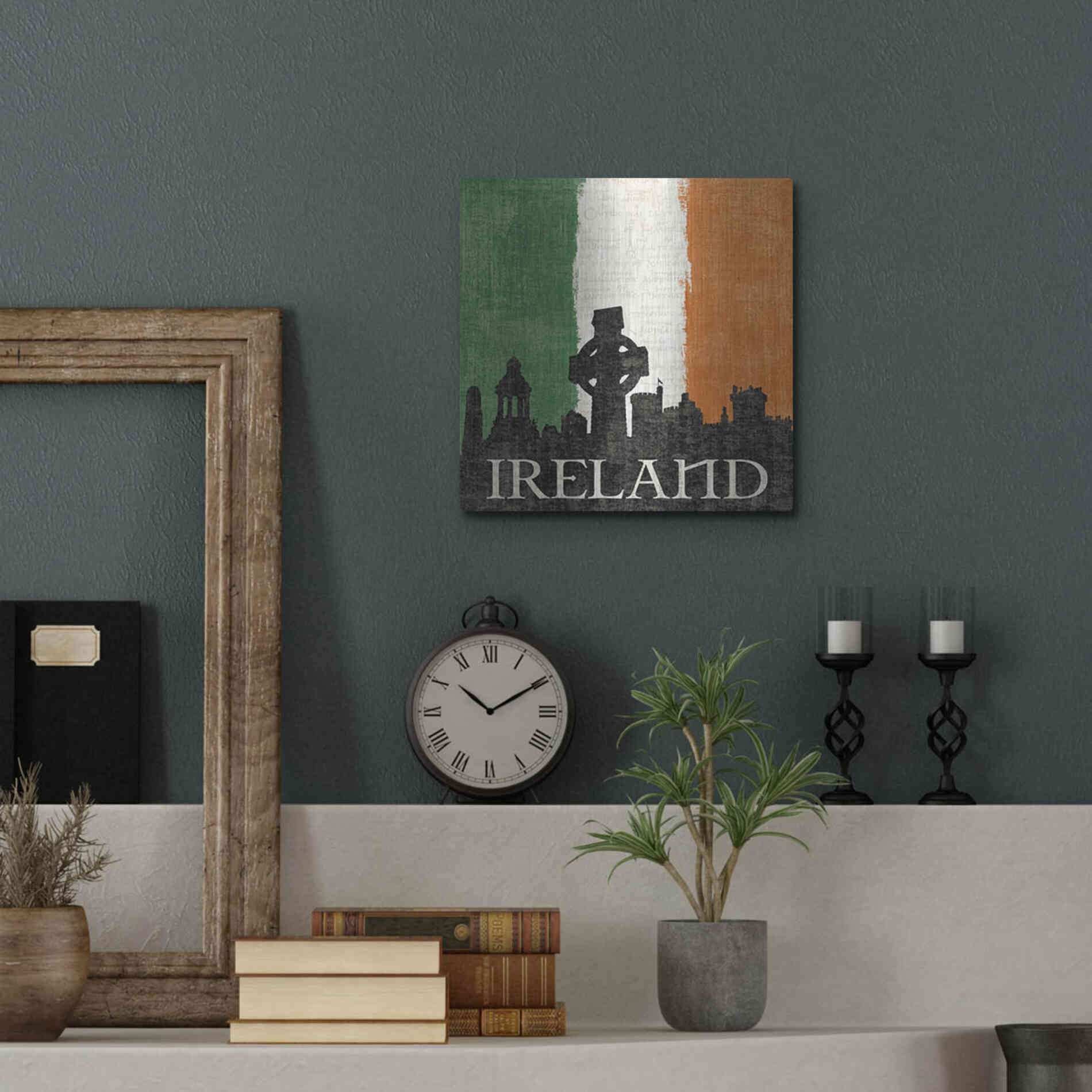 Luxe Metal Art 'Ireland' by Moira Hershey, Metal Wall Art,12x12