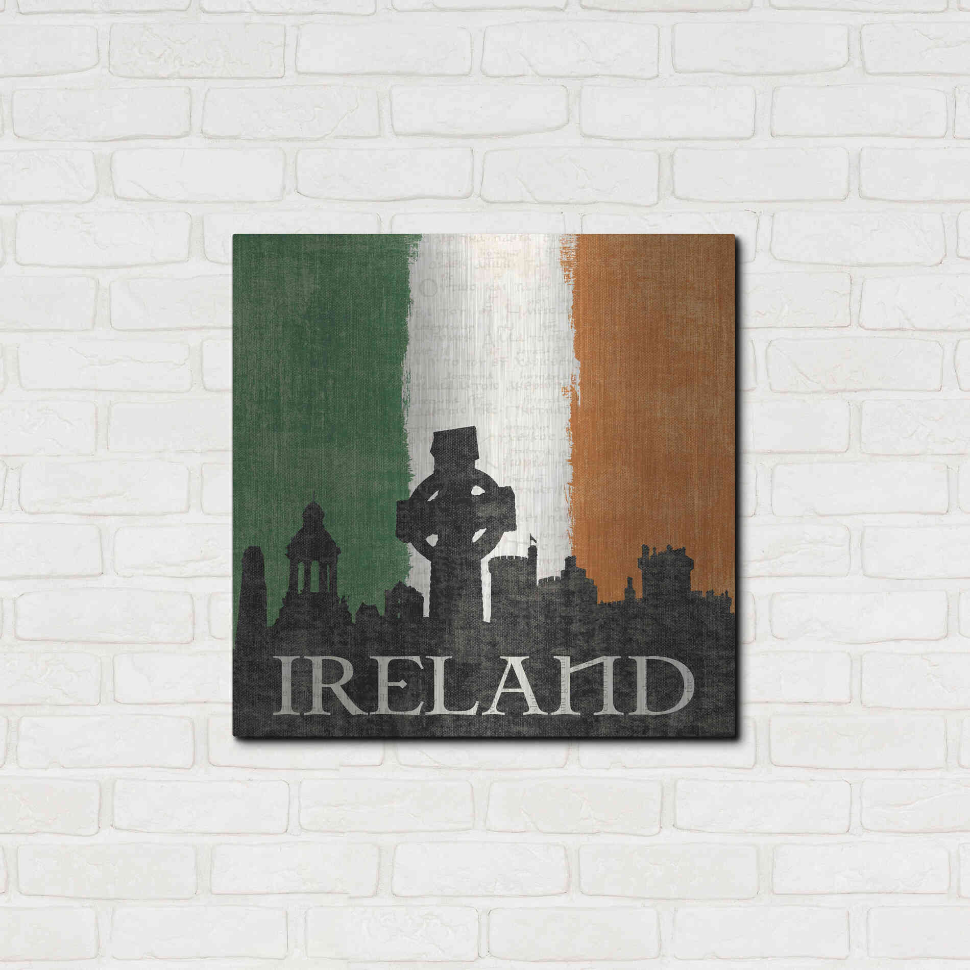 Luxe Metal Art 'Ireland' by Moira Hershey, Metal Wall Art,24x24