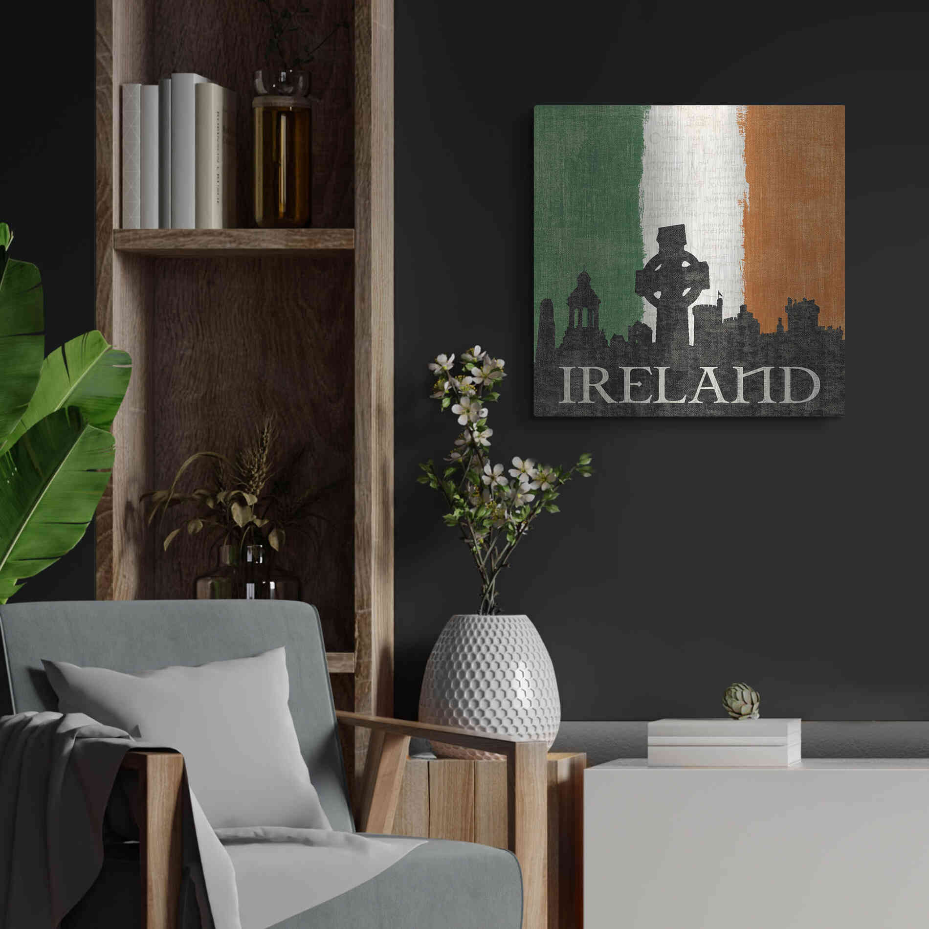 Luxe Metal Art 'Ireland' by Moira Hershey, Metal Wall Art,24x24