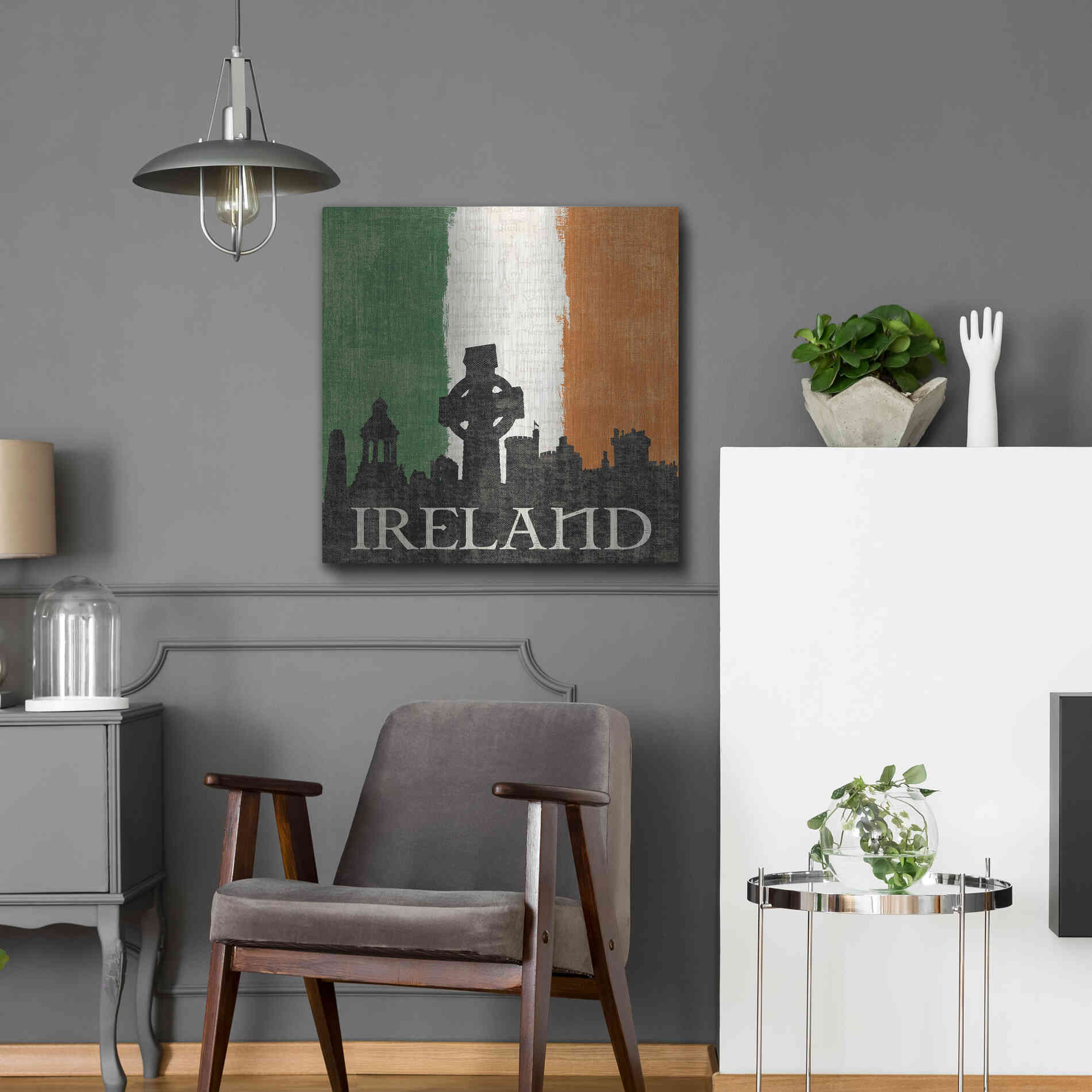 Luxe Metal Art 'Ireland' by Moira Hershey, Metal Wall Art,24x24