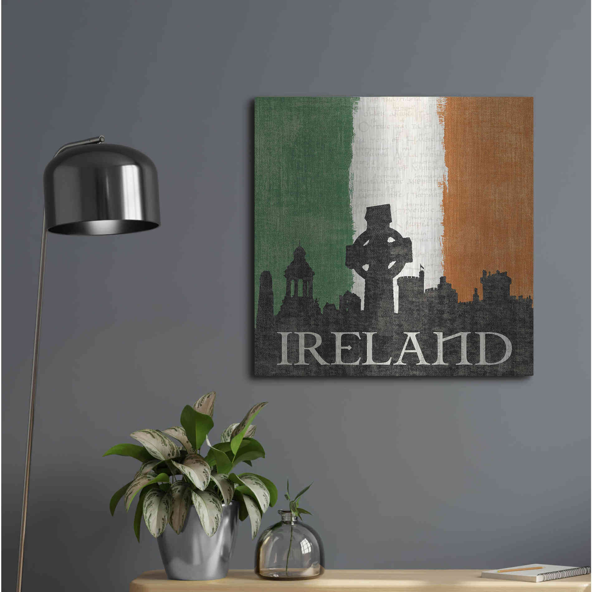 Luxe Metal Art 'Ireland' by Moira Hershey, Metal Wall Art,24x24