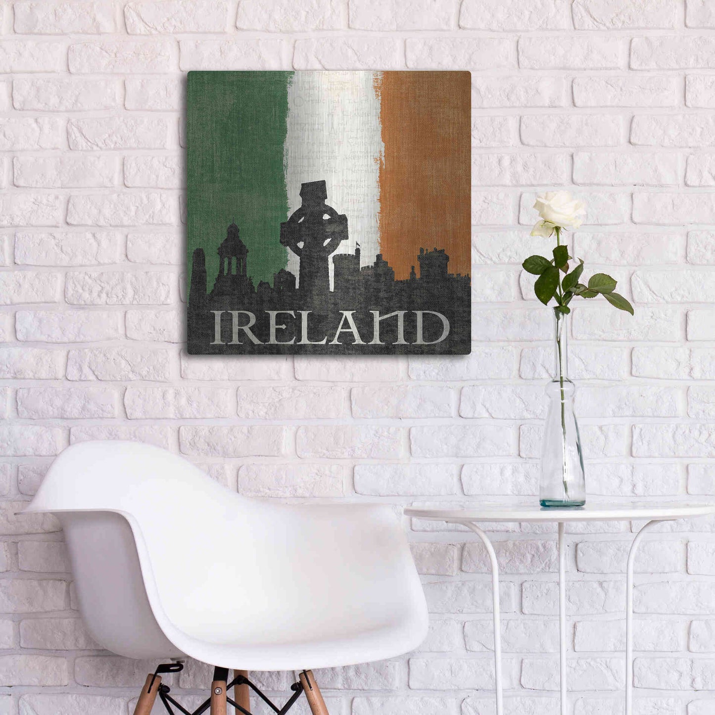 Luxe Metal Art 'Ireland' by Moira Hershey, Metal Wall Art,24x24
