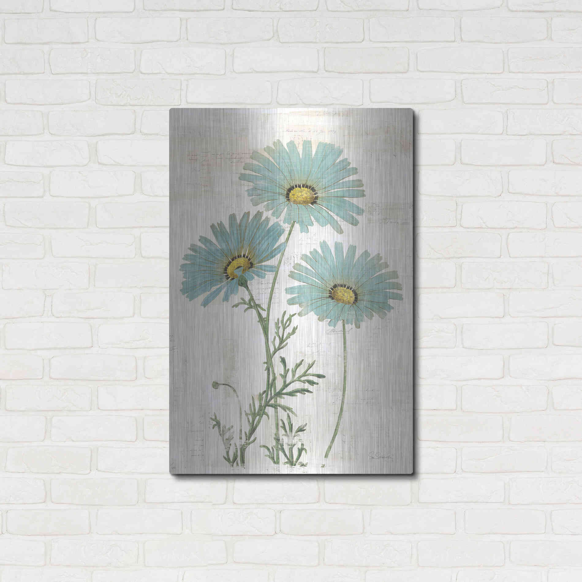 Luxe Metal Art 'Bloemen Boek IV v2' by Sue Schlabach, Metal Wall Art,24x36