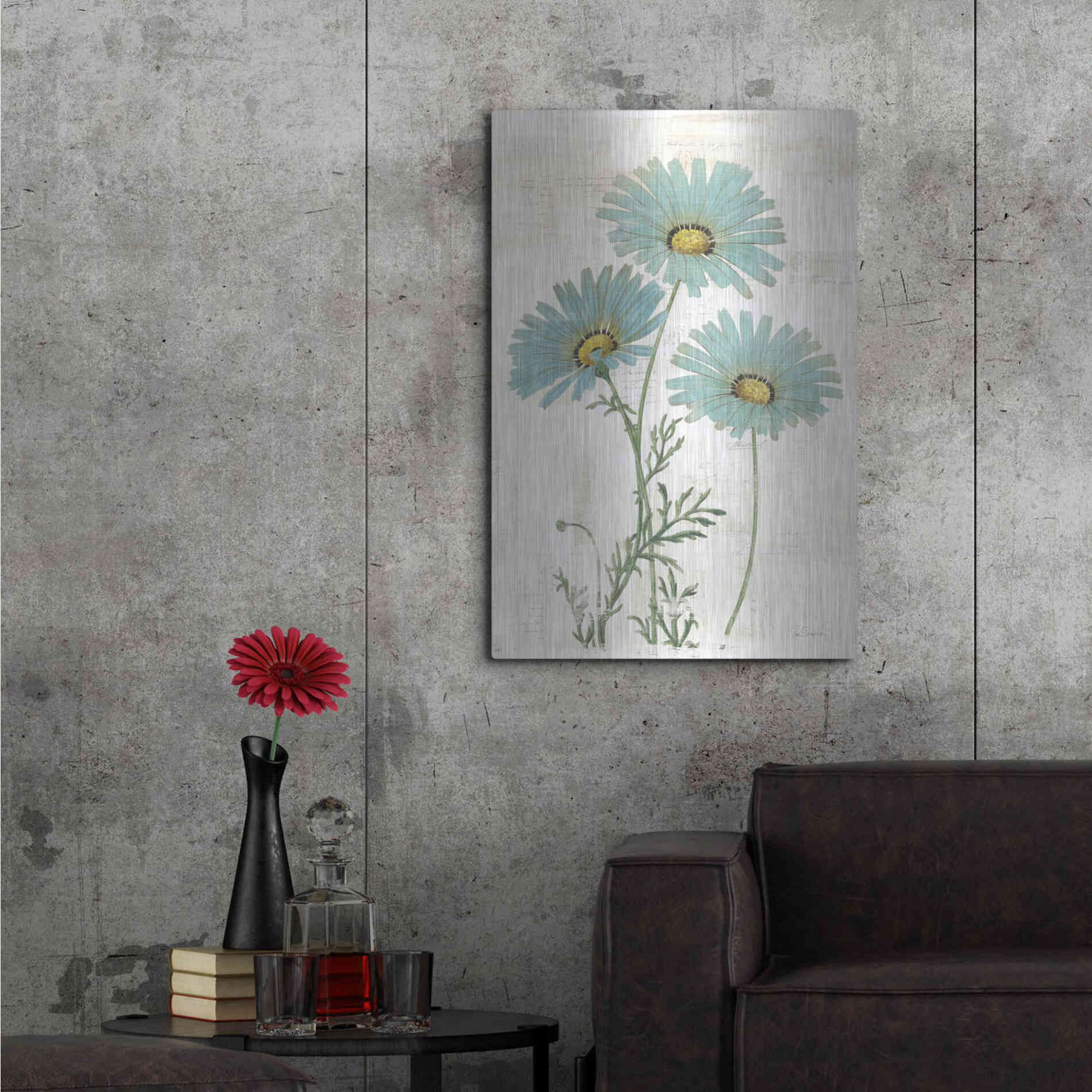 Luxe Metal Art 'Bloemen Boek IV v2' by Sue Schlabach, Metal Wall Art,24x36