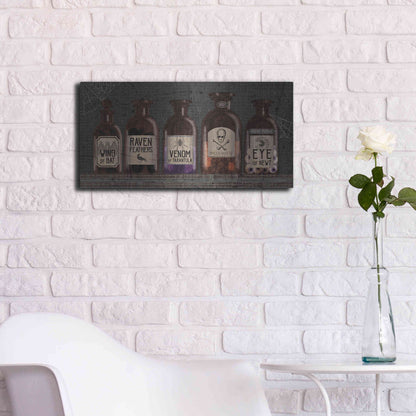 Luxe Metal Art 'Apothecary Noir VI' by Sue Schlabach, Metal Wall Art,24x12