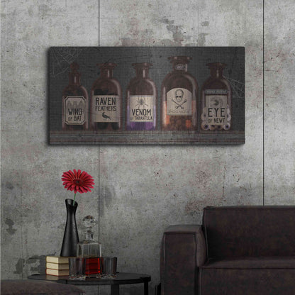 Luxe Metal Art 'Apothecary Noir VI' by Sue Schlabach, Metal Wall Art,48x24