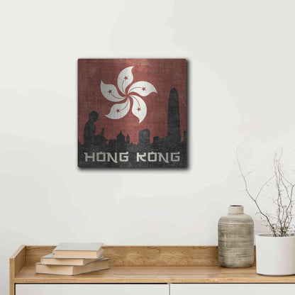 Luxe Metal Art 'Hong Kong' by Moira Hershey, Metal Wall Art,12x12