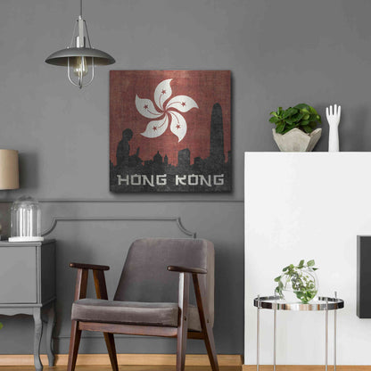 Luxe Metal Art 'Hong Kong' by Moira Hershey, Metal Wall Art,24x24