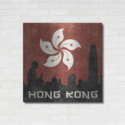 Luxe Metal Art 'Hong Kong' by Moira Hershey, Metal Wall Art,36x36