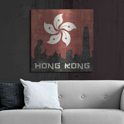 Luxe Metal Art 'Hong Kong' by Moira Hershey, Metal Wall Art,36x36