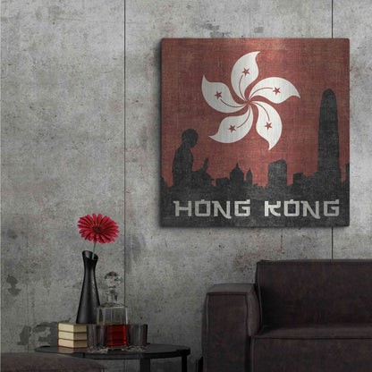Luxe Metal Art 'Hong Kong' by Moira Hershey, Metal Wall Art,36x36