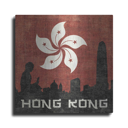 Luxe Metal Art 'Hong Kong' by Moira Hershey, Metal Wall Art