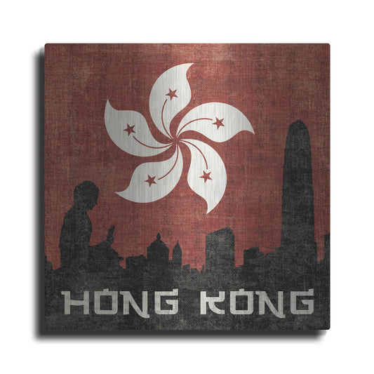 Luxe Metal Art 'Hong Kong' by Moira Hershey, Metal Wall Art