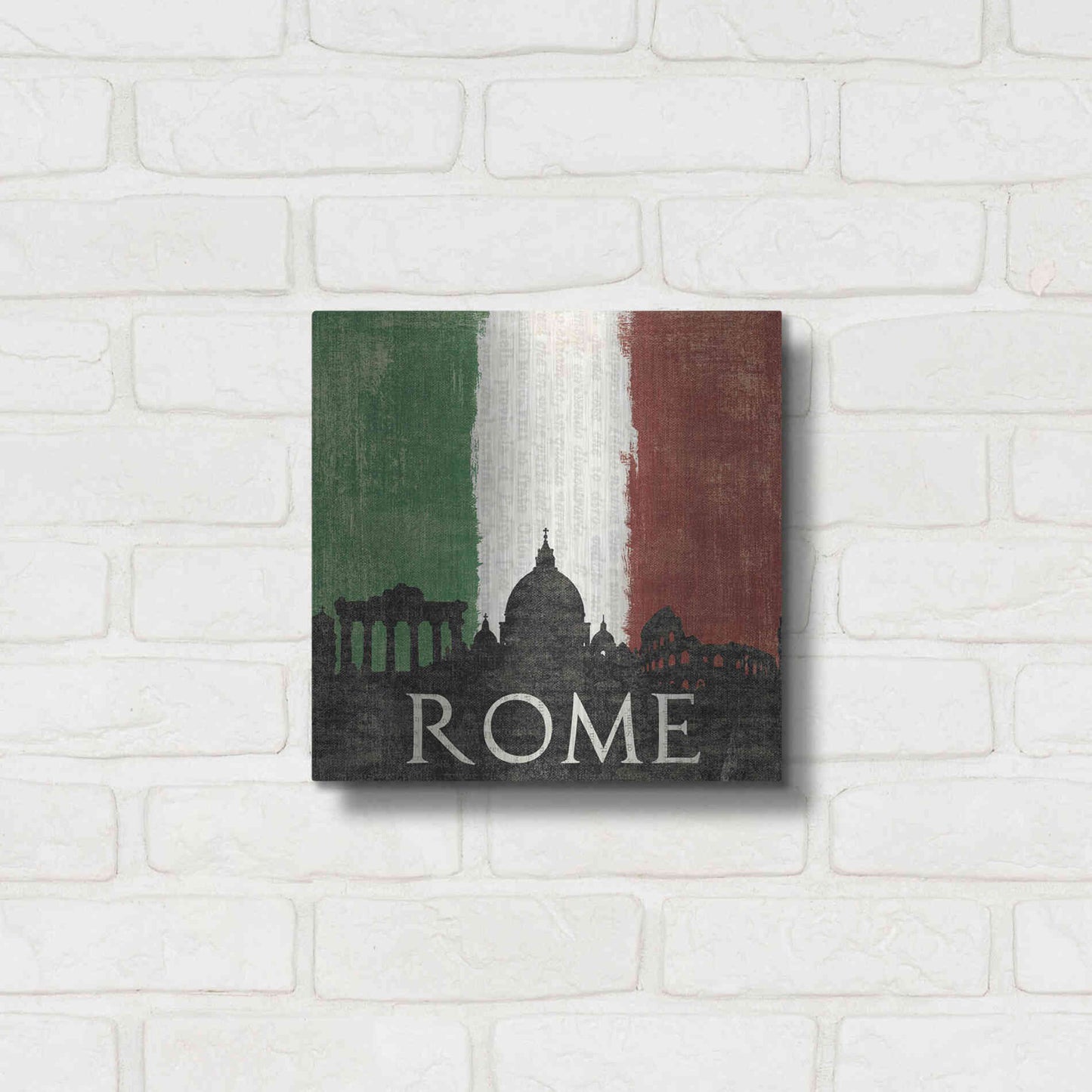 Luxe Metal Art 'Rome' by Moira Hershey, Metal Wall Art,12x12