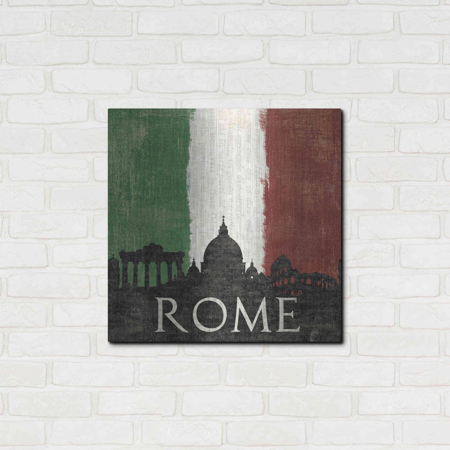 Luxe Metal Art 'Rome' by Moira Hershey, Metal Wall Art,24x24