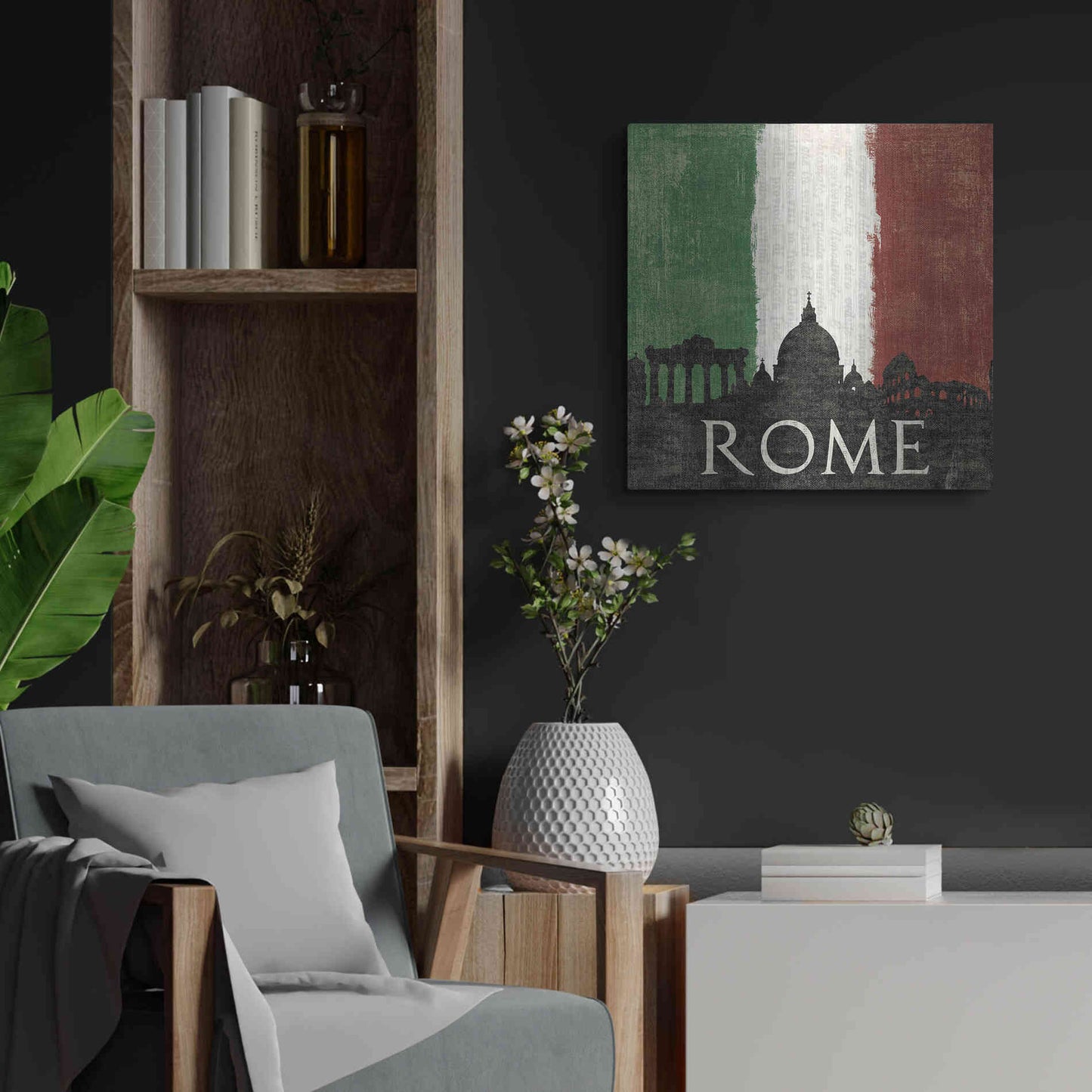 Luxe Metal Art 'Rome' by Moira Hershey, Metal Wall Art,24x24