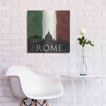 Luxe Metal Art 'Rome' by Moira Hershey, Metal Wall Art,24x24