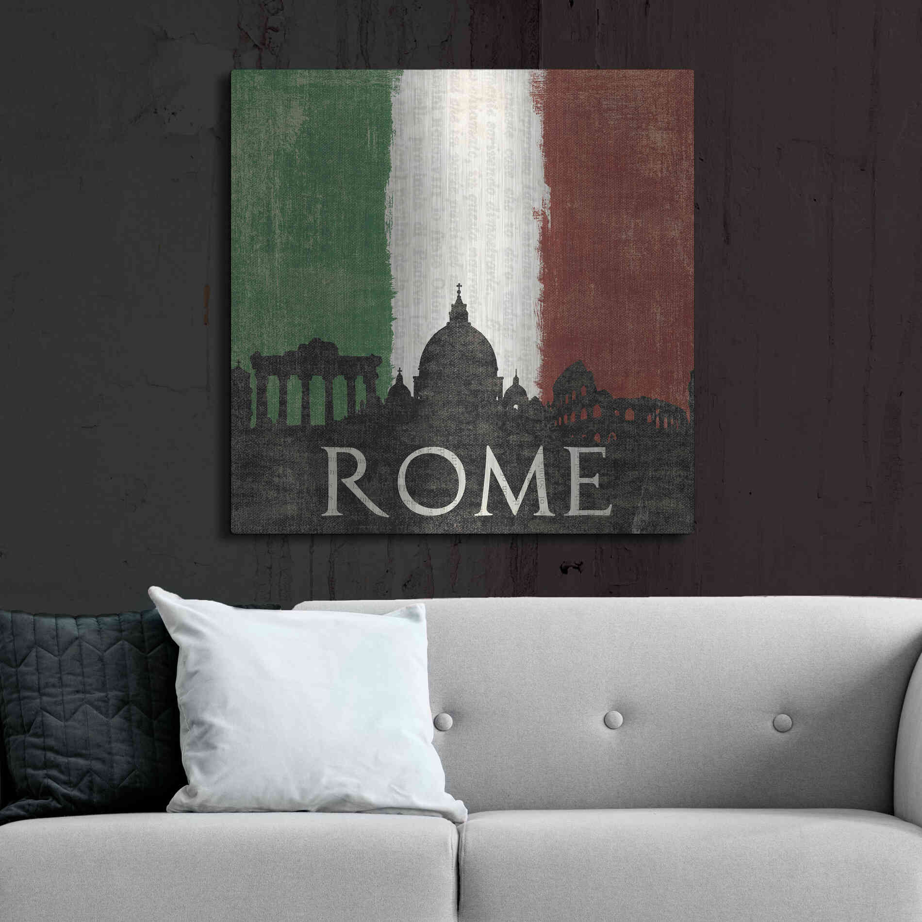 Luxe Metal Art 'Rome' by Moira Hershey, Metal Wall Art,36x36