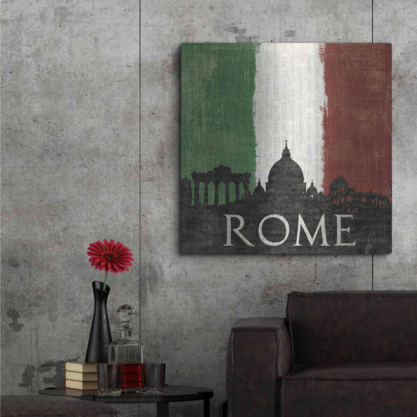 Luxe Metal Art 'Rome' by Moira Hershey, Metal Wall Art,36x36