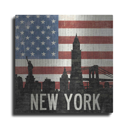 Luxe Metal Art 'New York' by Moira Hershey, Metal Wall Art