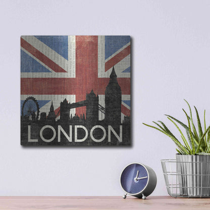 Luxe Metal Art 'London ' by Moira Hershey, Metal Wall Art,12x12